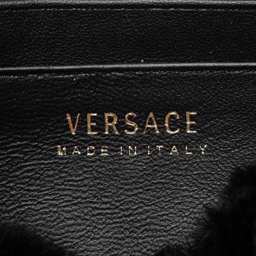Versace Faux Fur Virtus Shoulder Bag