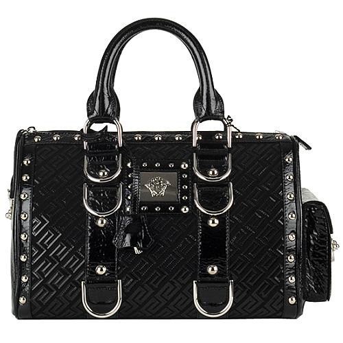 Versace Hand Quilted Snap Out Of It Satchel Handbag