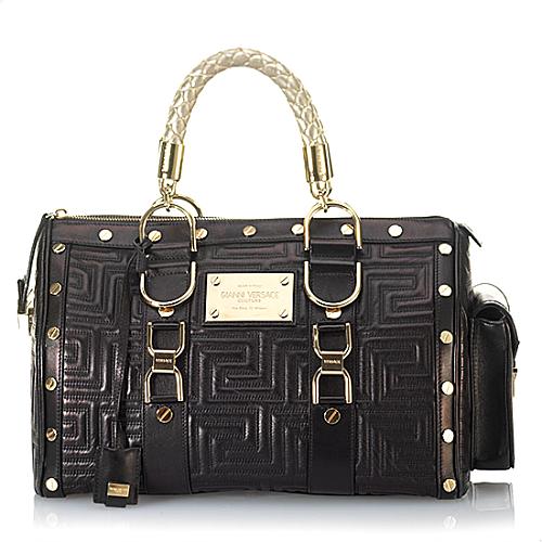 Versace Hand Quilted 'Snap Out Of It' Satchel Handbag