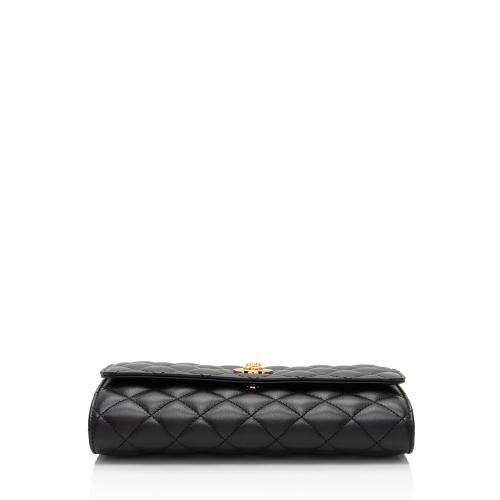Versace Quilted Lambskin Medusa Wallet On Chain Bag