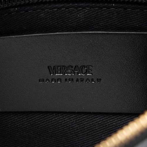 Versace Leather La Greca Zip Pouch