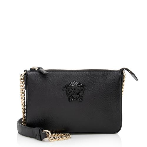 Versace Leather La Medusa Crossbody Bag