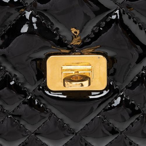 Versace Patent Leather Medusa Padlock Icon Flap Bag