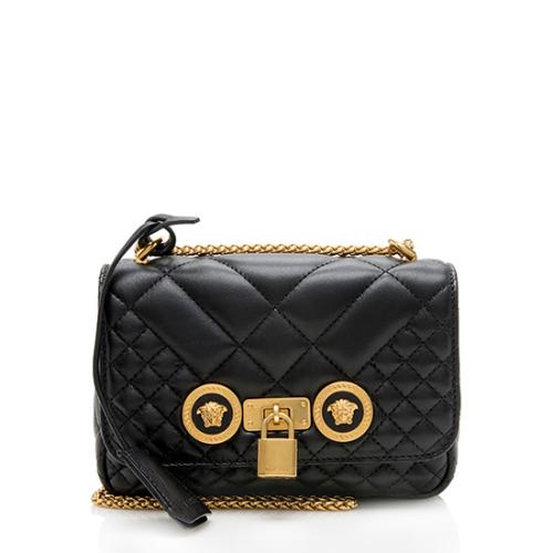 Versace Quilted Leather Trapuntata Chain Shoulder Bag