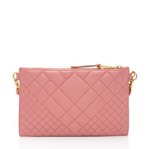 Versace Quilted Leather Tribute Icon Flat Crossbody