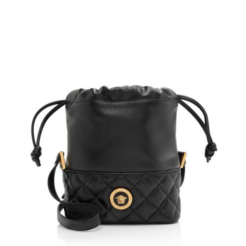 Versace Quilted Smooth Calfskin Le Medusa Small Bucket Bag