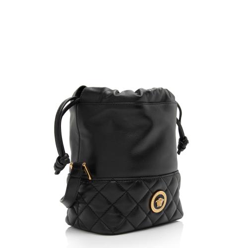 Versace Quilted Smooth Calfskin Le Medusa Small Bucket Bag