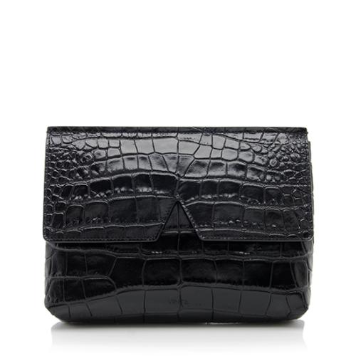 Vince Embossed Leather Baby Clutch