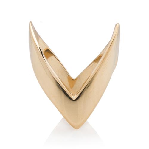 Alexandre Vauthier Gold-Plated Triangle Ring - Size EU 52 / US 6