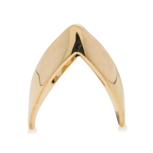Alexandre Vauthier Gold-Plated Triangle Ring - Size EU 54 / US 6 3/4