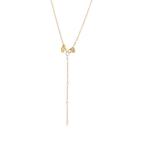 Alexis Bittar Pearl Station Lariat Necklace