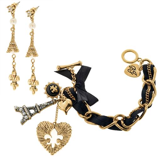 Betsey Johnson Goes to Paris Bracelet & Earrings