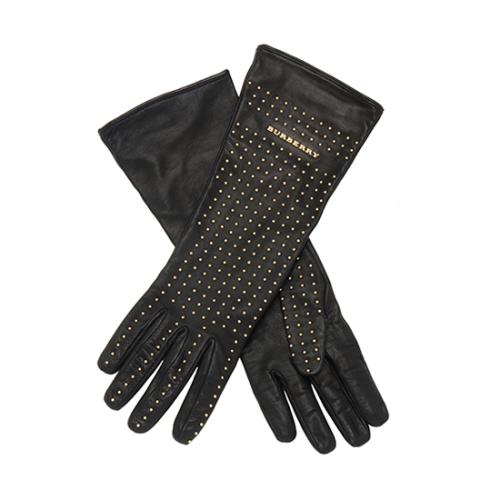 Burberry Leather Studded Gloves - Size 7.5