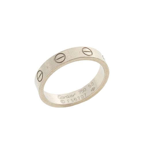 Cartier 18kt White Gold Love Ring - Size 5 1/2