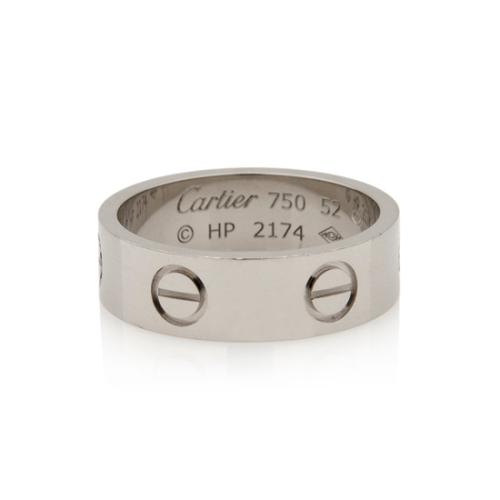 Cartier 18kt White Gold Love Ring - Size 6