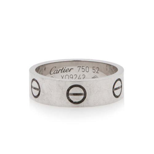Cartier 18k White Gold Love Ring - Size 6