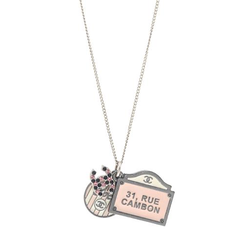 chanel dog tag necklace
