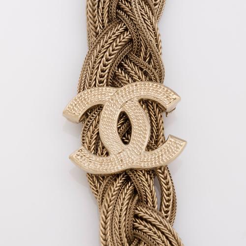 Chanel Braided Chain CC Necklace