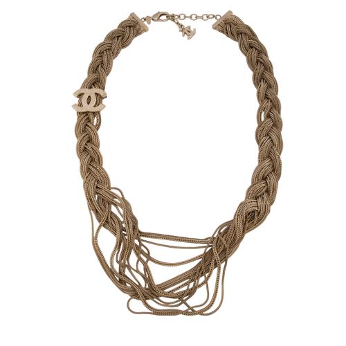 Chanel Braided Chain CC Necklace