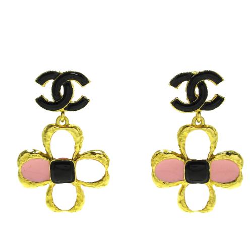 Chanel CC Blooming Push Back Earrings