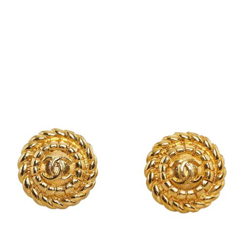 Chanel CC Logo Clip-On Earrings