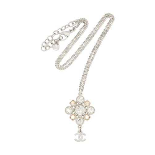 Chanel Crystal Pendant Drop Necklace