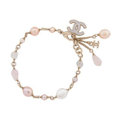 Chanel CC Gripoix Pearl Bracelet