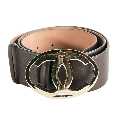 Chanel CC Logo Leather Belt - Size 36 / 90
