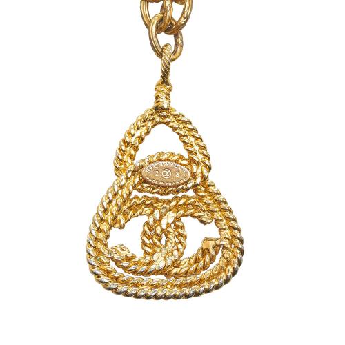 Chanel CC Mark Rope Triangle Necklace