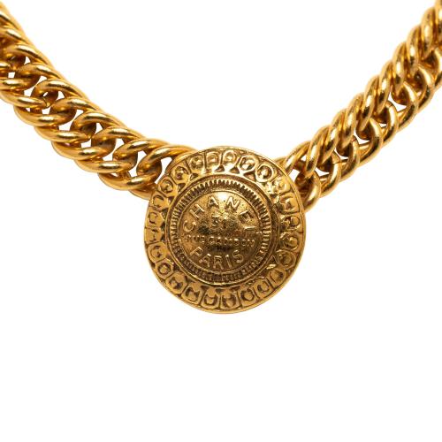 Chanel CC Medallion Pendant Necklace