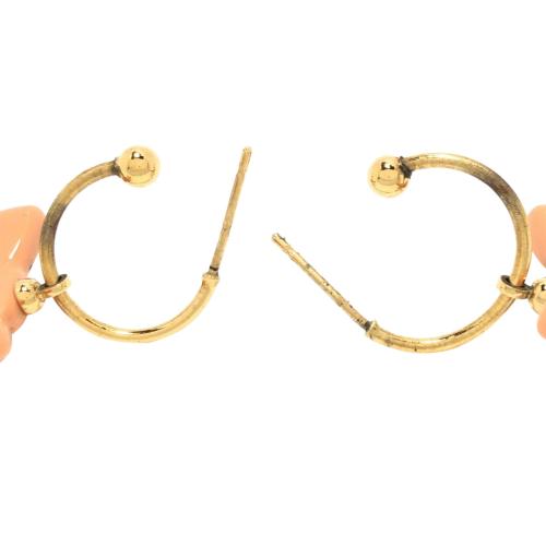 Chanel CC Rhinestone Bow Dangling Push Back Earrings