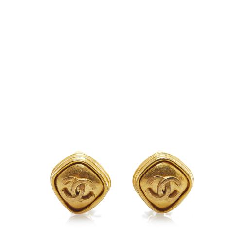 Chanel CC Rhombus Clip On Earrings
