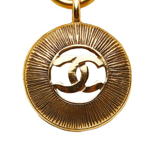 Chanel CC Round Pendant Necklace