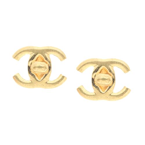 Chanel CC Turnlock Post Earrings