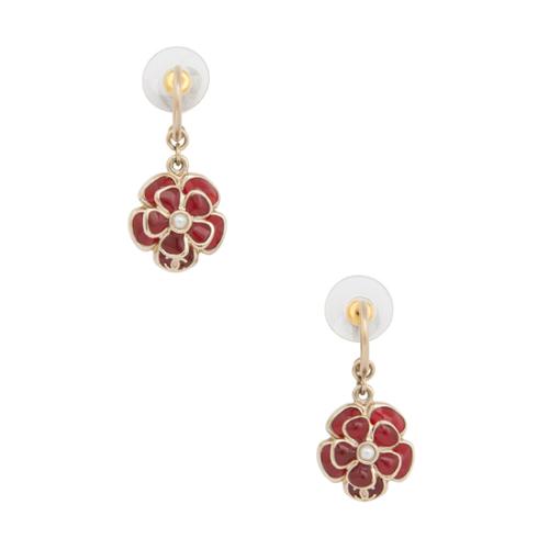Chanel Camellia Hoop Earrings