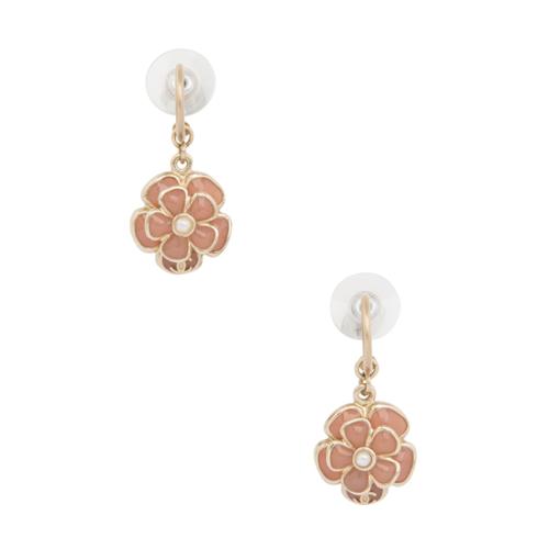 Chanel Camellia Hoop Earrings