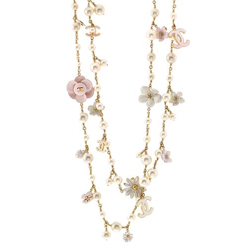 Chanel Camellia Long Necklace