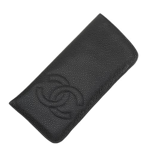 chanel leather glasses pouch