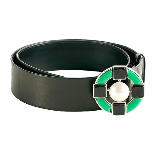 Chanel Celtic Cross Pearl & Gripoix Belt - Size 36 / 92