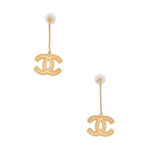 Chanel Chain CC Drop Earrings