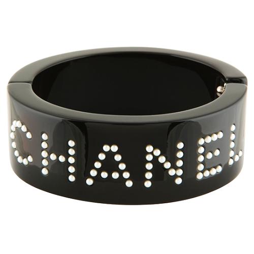 Chanel Coco Chanel Black & Pearl Bangle