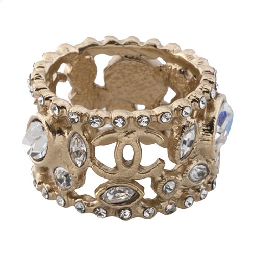 Chanel Crystal Band Ring - Size 7 