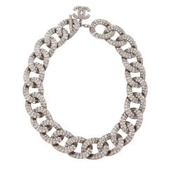 Chanel Crystal CC Choker Necklace