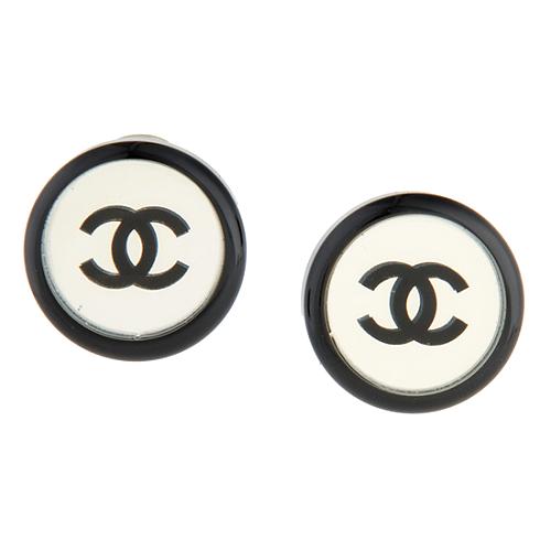 Chanel Disk Clip On Earrings