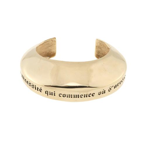 Chanel Gold Plated Quote Cuff