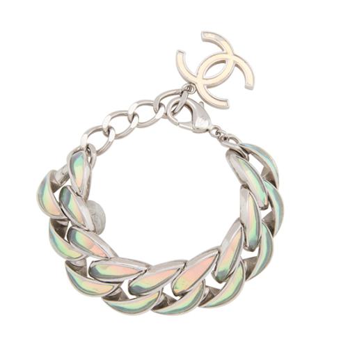 Chanel Iridescent Enamel Chain Bracelet