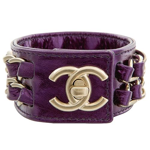 Chanel Leather Chain Bracelet