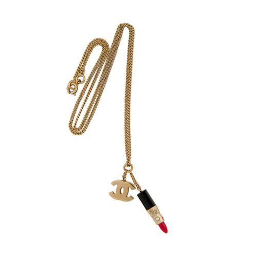 Chanel Lipstick Mini Pendant Necklace