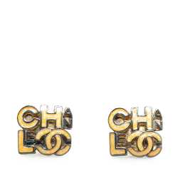 Chanel Logo Push Back Earrings