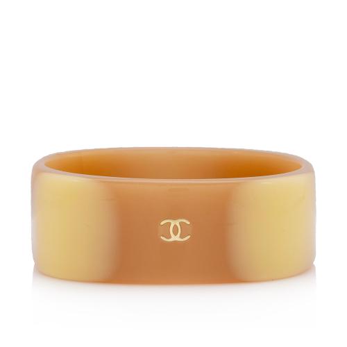 Chanel Lucite Gradient CC Wide Bangle Bracelet